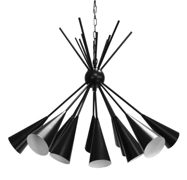 Modern Handmade Garland Sputnik Brass Chandelier - Black Brass - Doozie Light Studio