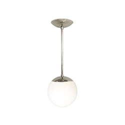 Modern Brass Globe Pendant 8" - Doozie Light Studio