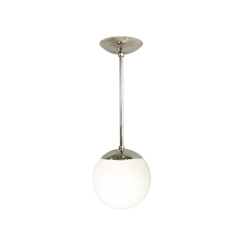 Modern Brass Globe Pendant 8" - Doozie Light Studio