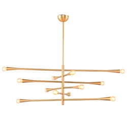 Modern Handcrafted Brass 12 Lights Orion Sputnik Chandelier