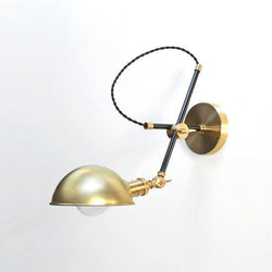 Modern Brass Adjustable Articulating Wall Lamp - Doozie Light Studio