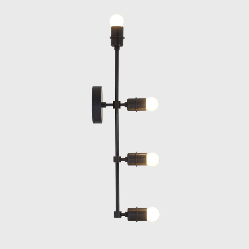 Modern brass 4 lights wall lamp beside sconce