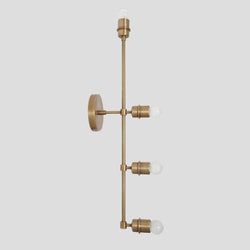 Modern brass 4 lights wall lamp beside sconce