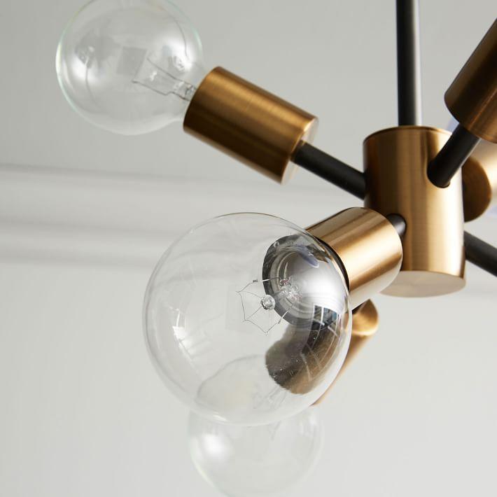 Modern brass Sputnik Mobile Chandelier - Doozie Light Studio
