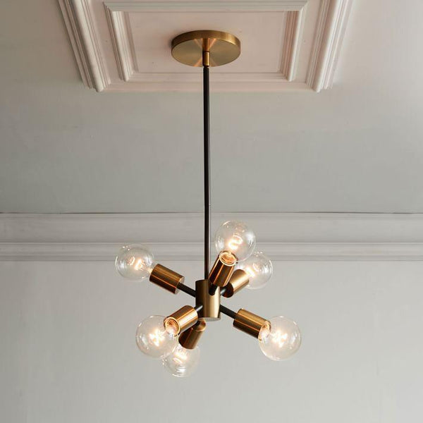 Modern brass Sputnik Mobile Chandelier - Doozie Light Studio