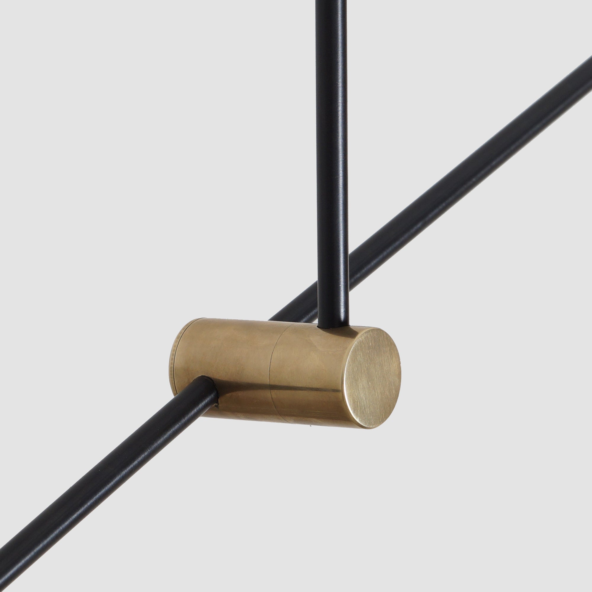 Double Shade Brass Counterweight Pendant Lamp - Doozie Light Studio