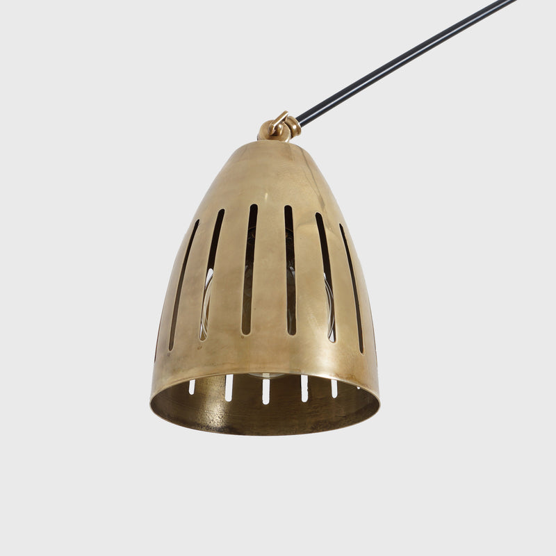 Double Shade Brass Counterweight Pendant Lamp