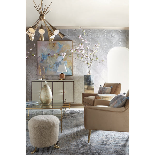 Modern Handmade Garland Sputnik Brass Chandelier - Brushed Brass