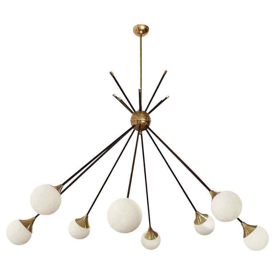 Mid Century Stilnovo Style Cluster Chandelier - Doozie Light Studio
