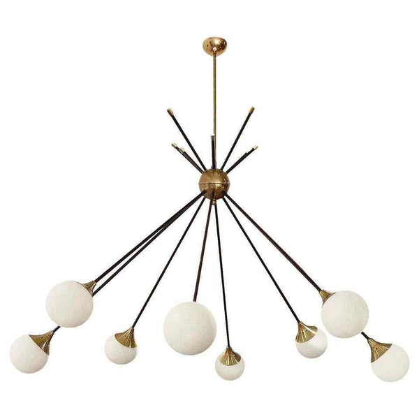 Mid Century Stilnovo Style Cluster Chandelier