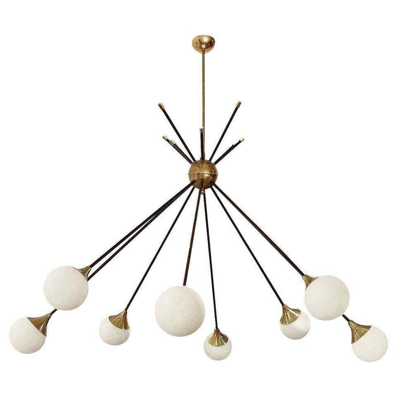 Mid Century Stilnovo Style Cluster Chandelier