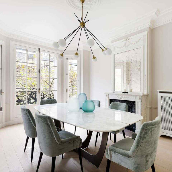 Mid Century Stilnovo Style Cluster Chandelier