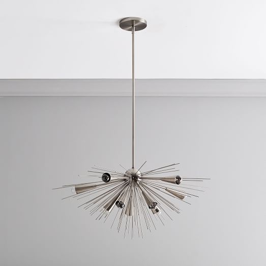 Half Urchin Modern Brass Sputnik Chandelier - Doozie Light Studio