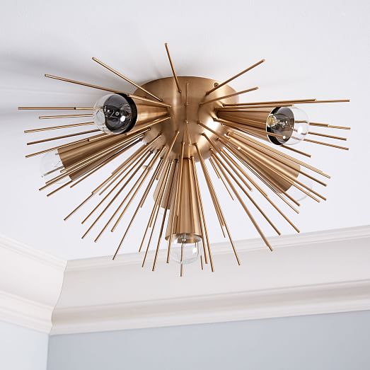 Sputnik Flushmount Light Fixture 20"D - Doozie Light Studio