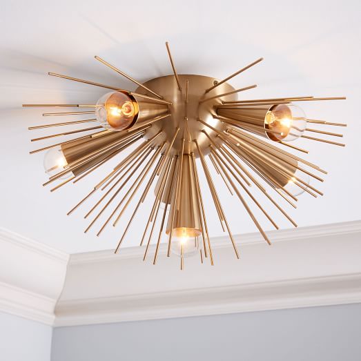 Sputnik Flushmount Light Fixture 20"D - Doozie Light Studio