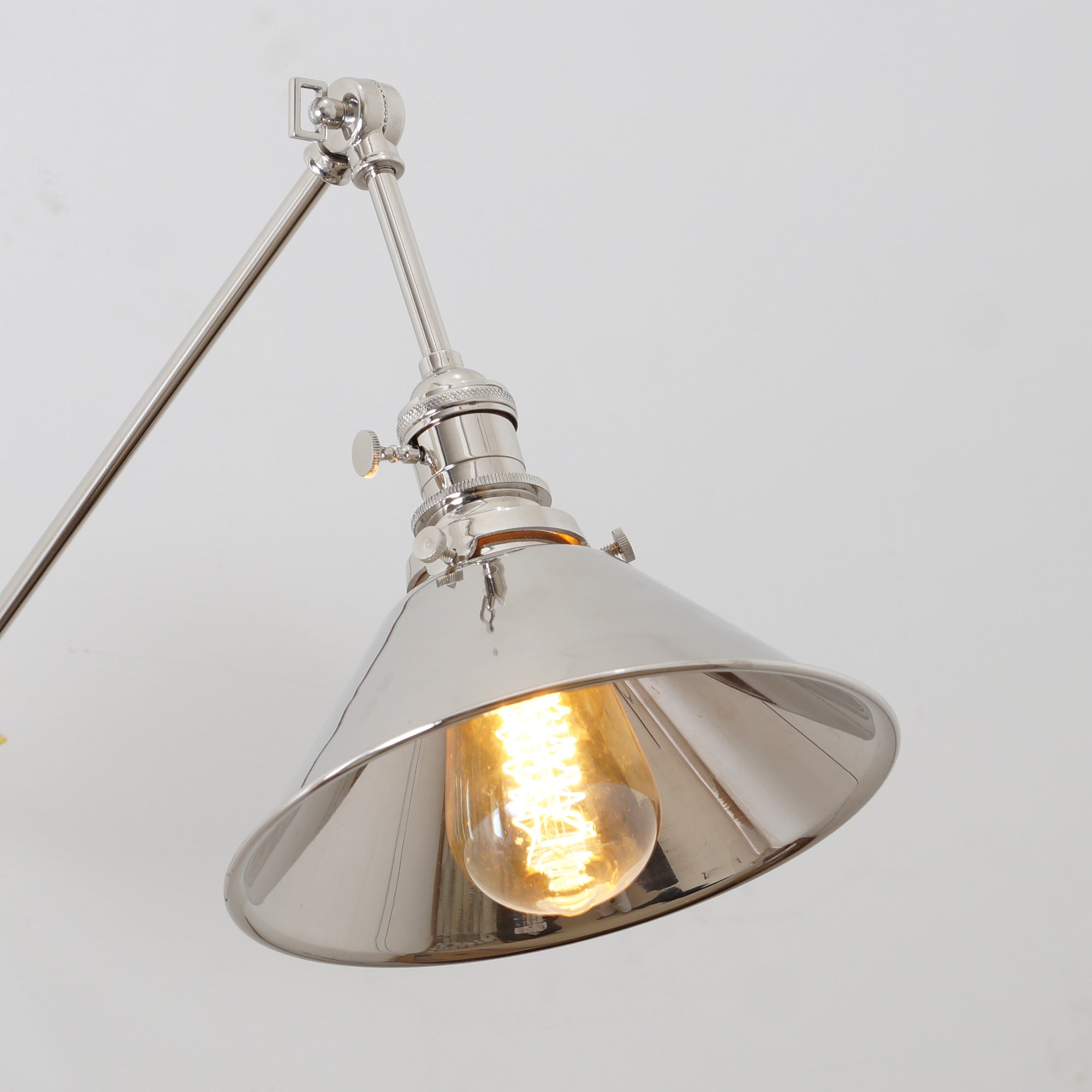 Industrial Articulating Brass Wall Lamp - Doozie Light Studio