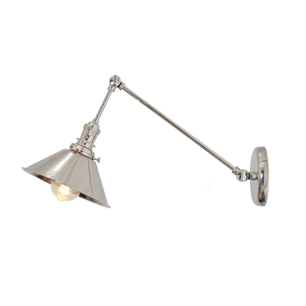 Industrial Articulating Brass Wall Lamp